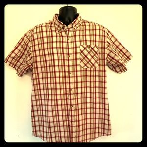 Brixton s/s plaid casual button down shirt size XL